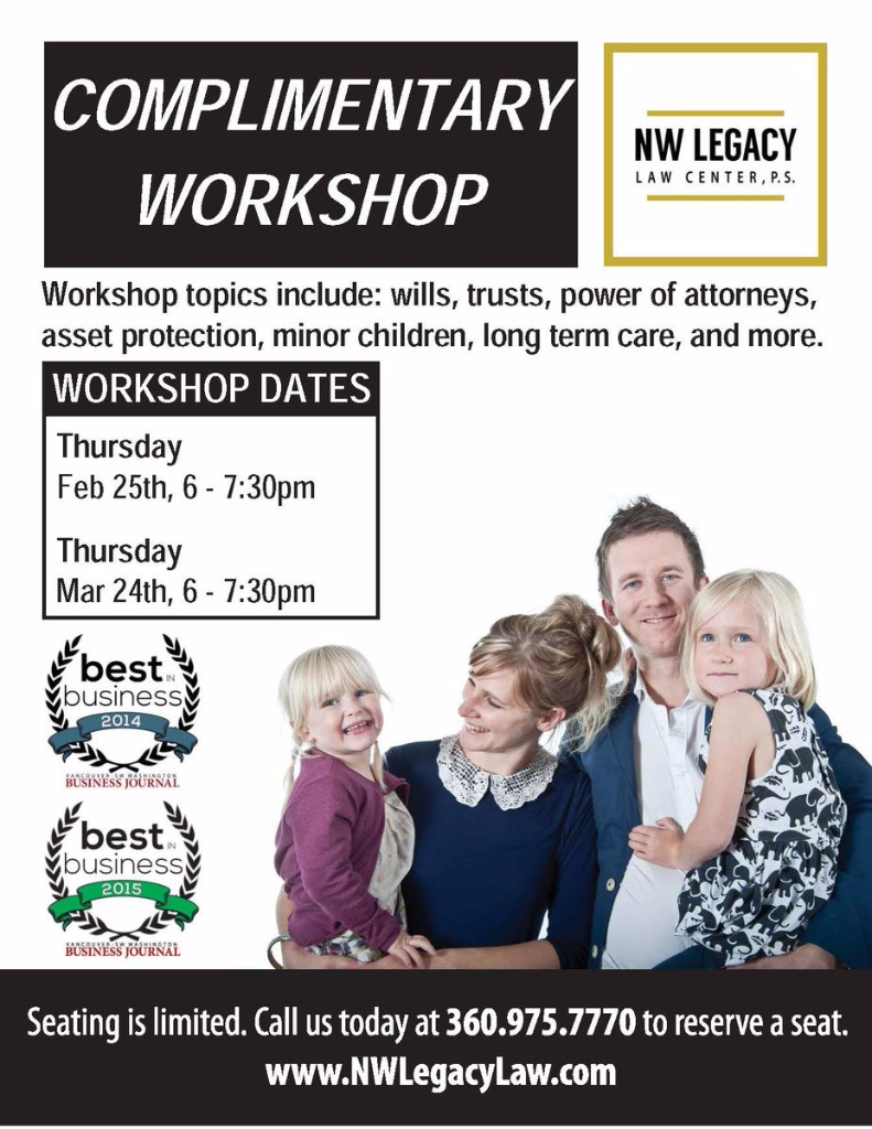 Workshop flier for Estate Planning